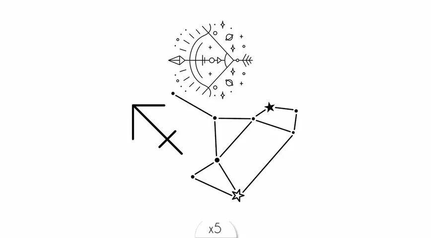 Tatouage éphémère : Sagittaire - Sioou – Image 1