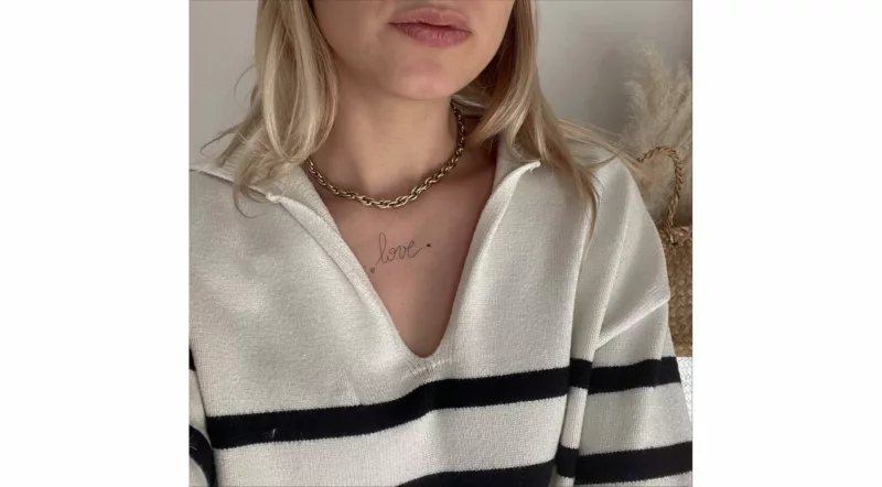 Tatouage éphémère : Love heart - Sioou