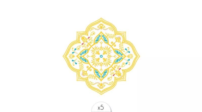 Tatouage éphémère : Mandala Azulejos - Sioou