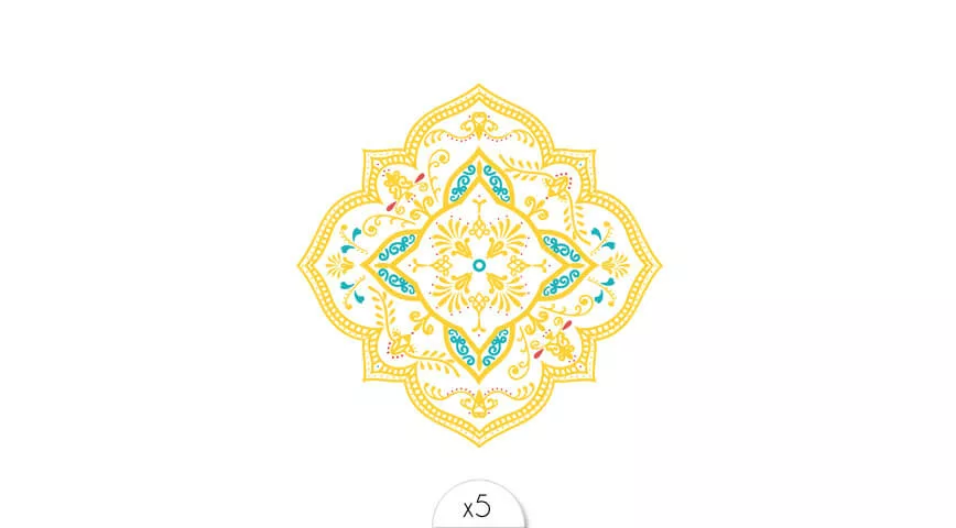 Tatouage éphémère : Mandala Azulejos - Sioou – Image 1