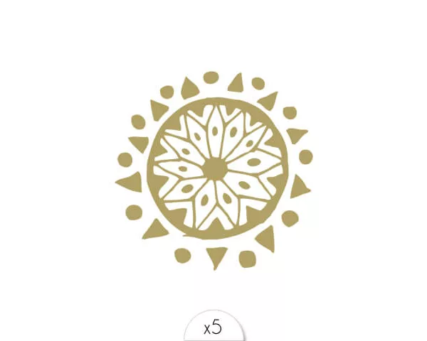 Tatouage éphémère : Mandala Or - Sioou – Image 1