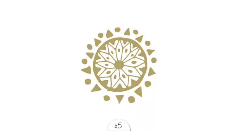 Tatouage éphémère : Mandala Or - Sioou