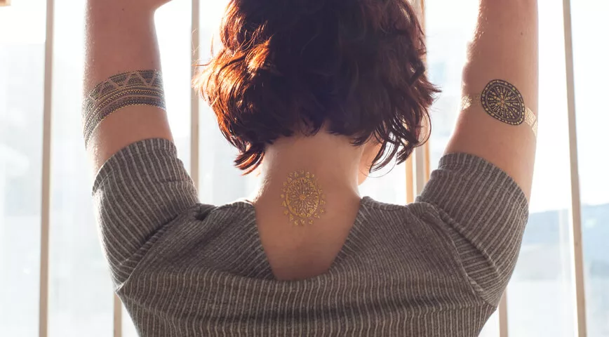 Tatouage éphémère : Mandala Or - Sioou – Image 2