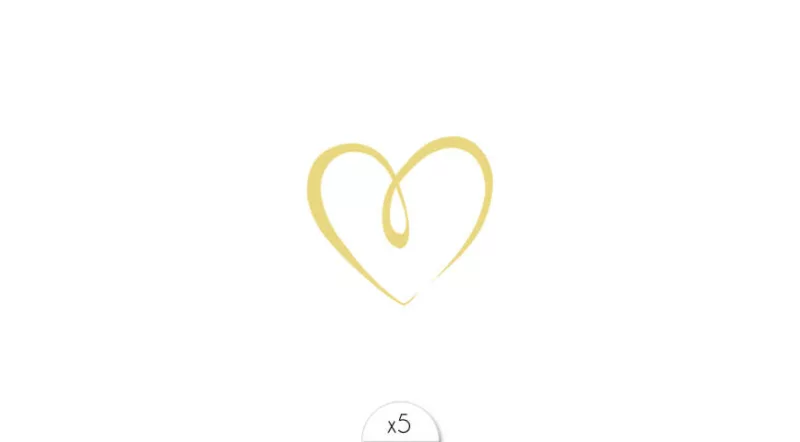Tatouage éphémère : Coeur Doré - Sioou