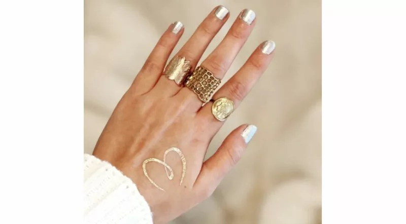 Tatouage éphémère : Coeur Doré - Sioou