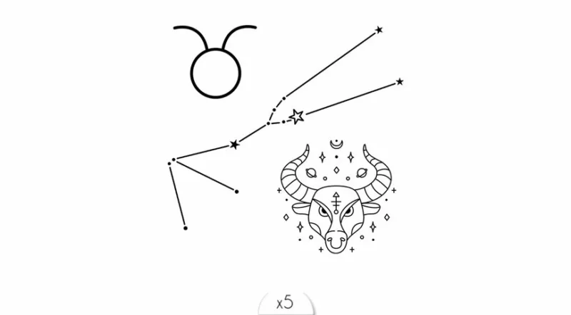 Tatouage éphémère : Taureau - Sioou