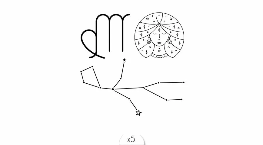 Tatouage éphémère : Vierge - Sioou – Image 1