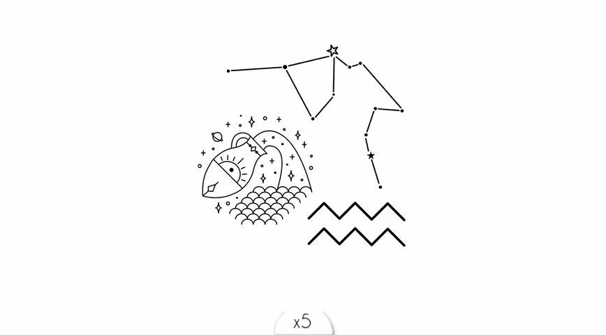 Tatouage éphémère : Verseau - Sioou – Image 1