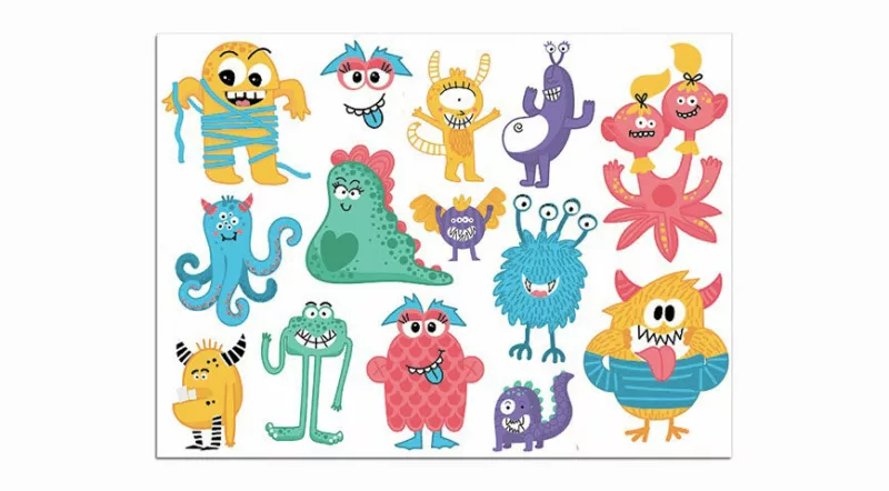 Tatouage éphémère : Mini Monstres - Sioou