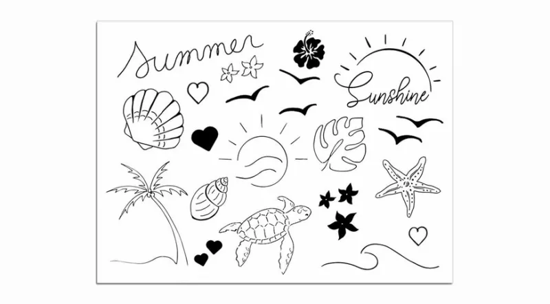 Tatouage éphémère : Mini Summer - Sioou