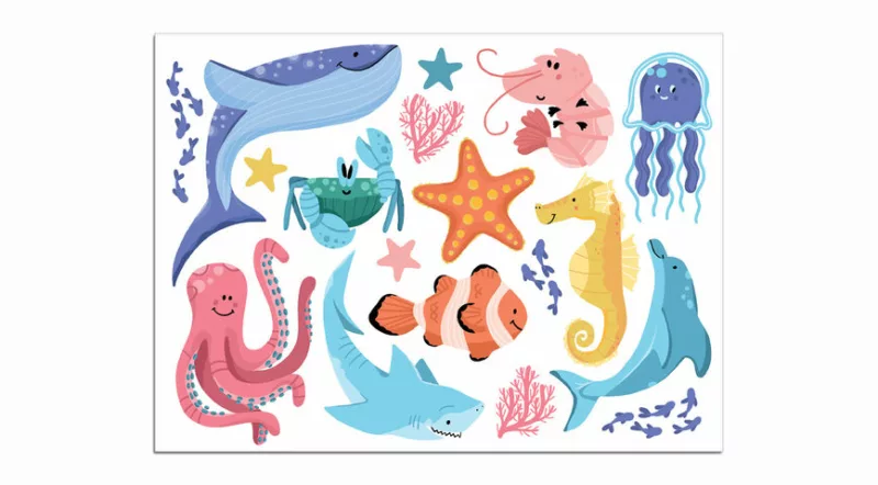 Tatouage éphémère : Mini Under The Sea - Sioou