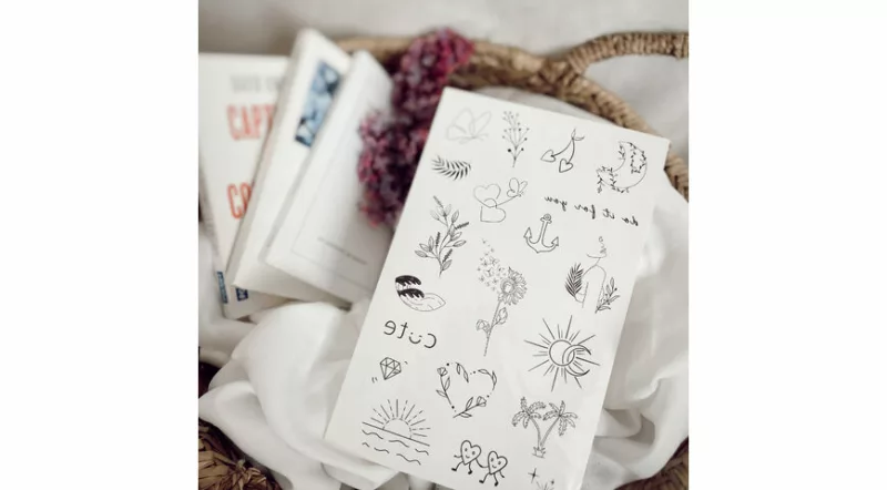 Tatouage éphémère : "D'amour et d'eau fraiche" - Sioou