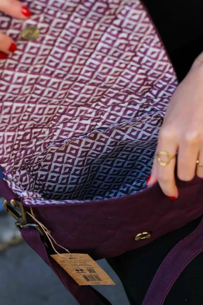 Sac matelassé Margault - Prune - Hindbag – Image 2