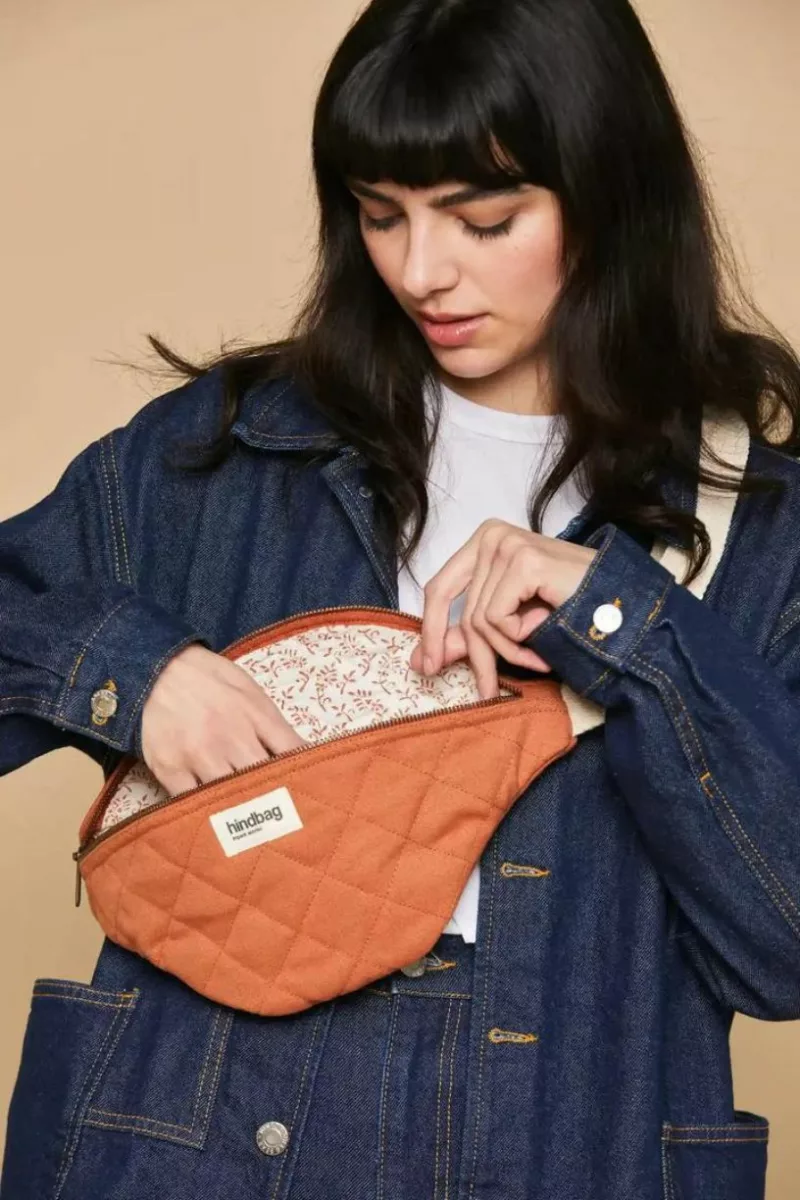 Sac banane matelassé Olivia - Sienne - Hindbag