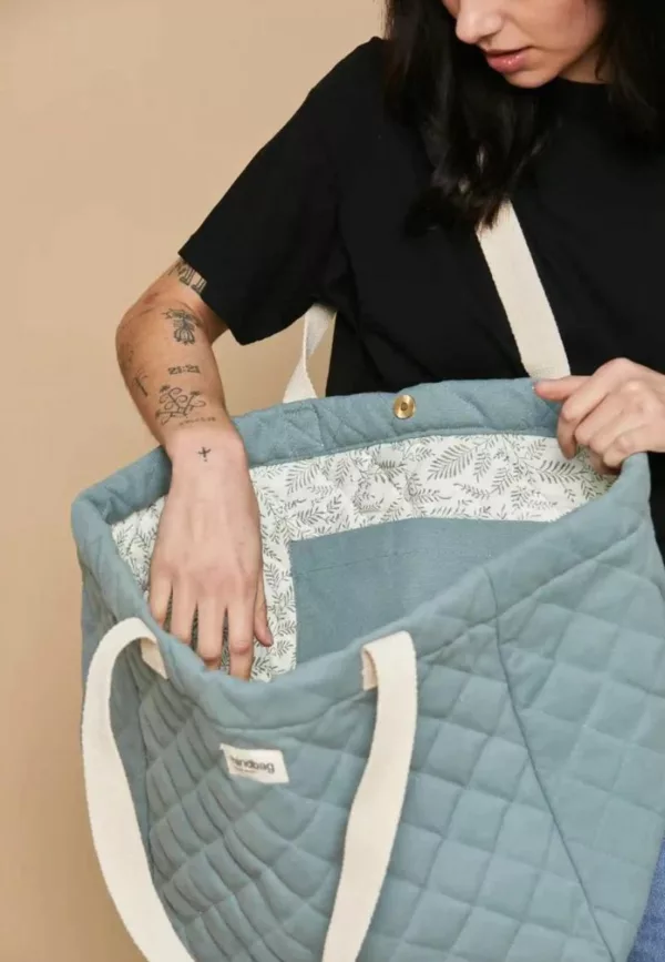 Cabas matelassé Claude - Sauge - Hindbag – Image 3