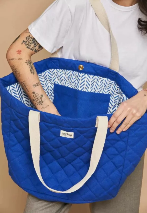 Cabas matelassé Claude - Bleu Electrique - Hindbag – Image 3