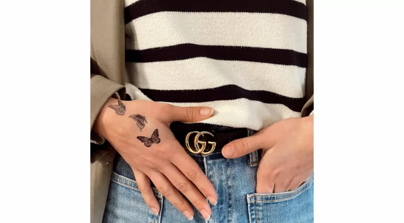 Tatouage éphémère : Envolée de papillons - Sioou