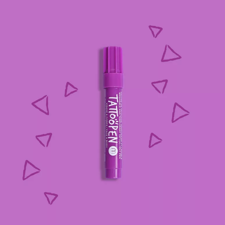 Tattoopen - Feutre de tatouage temporaire - Violet