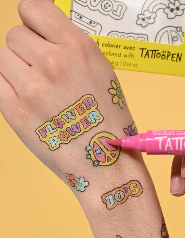 TATTOO ARTIST - Tatouages éphémères à colorier - 70's – Image 1