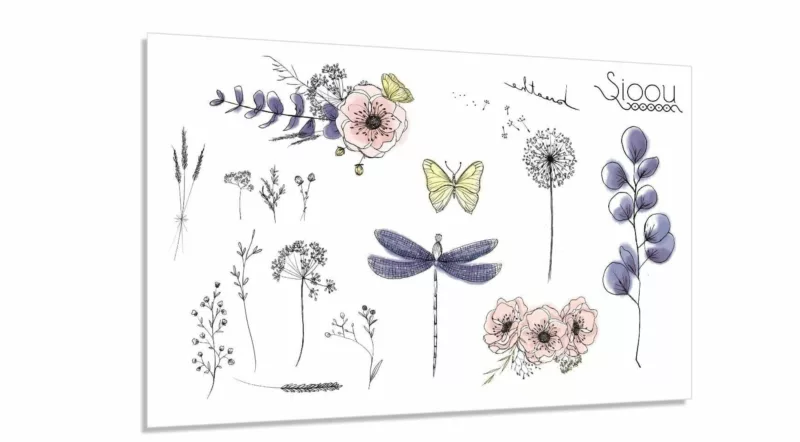 Parure de tatouage éphémère Botanique - Sioou