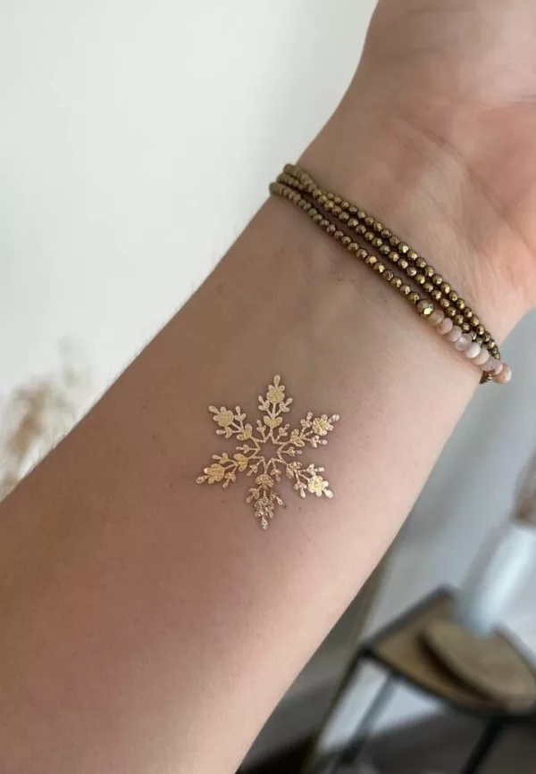 Tatouage éphémère : Flocon doré - Sioou – Image 2