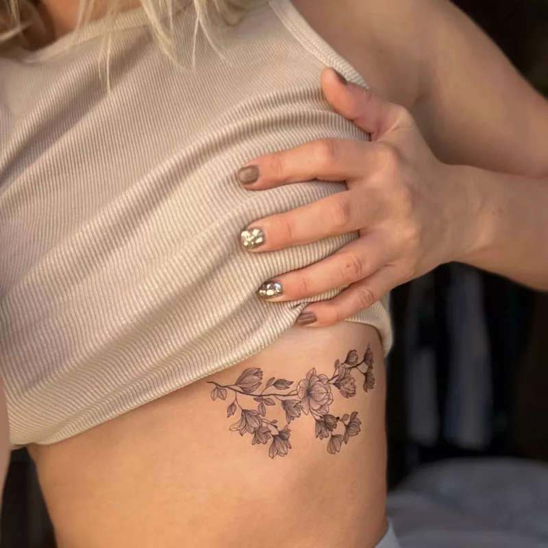 Parure de tatouages éphémères Magnolia forever - Sioou