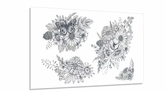 Parure de tatouage éphémère : Le temps des fleurs - Siouu