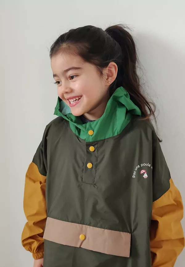 Poncho de pluie Kaki - Enfants – Image 1