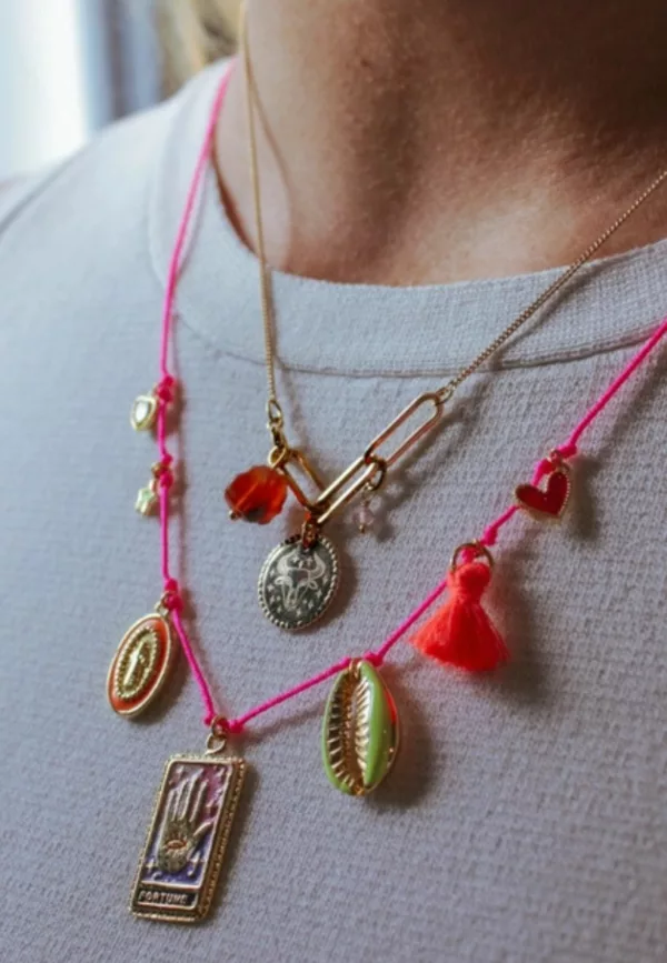 Collier cordon grigris - CARLA 82 – Image 1