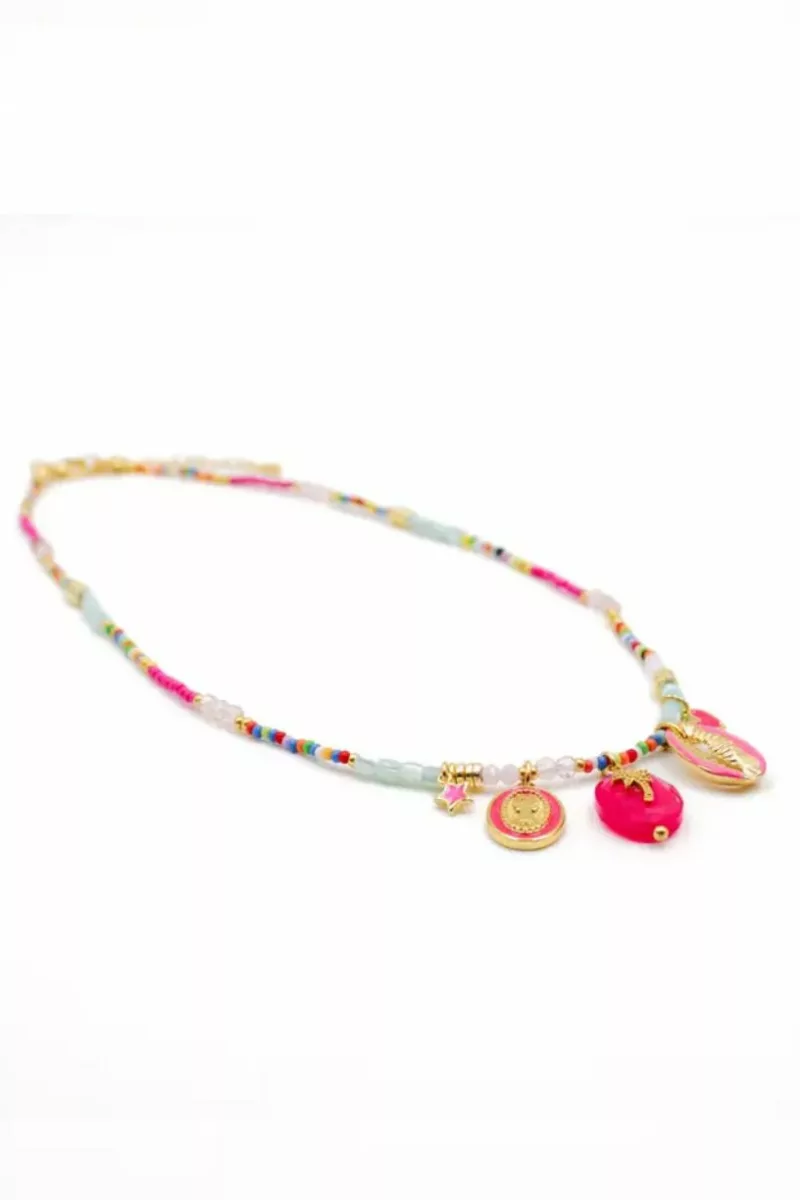 Collier perles grigris - CARLA 89 - L'atelier des dames