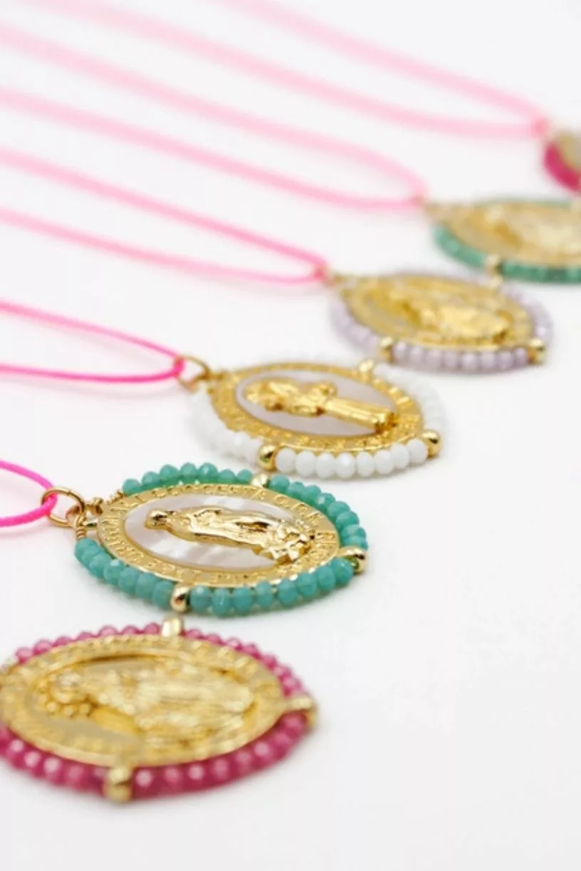 Collier cordon madone perlée - CARLA ROSE 102 - L