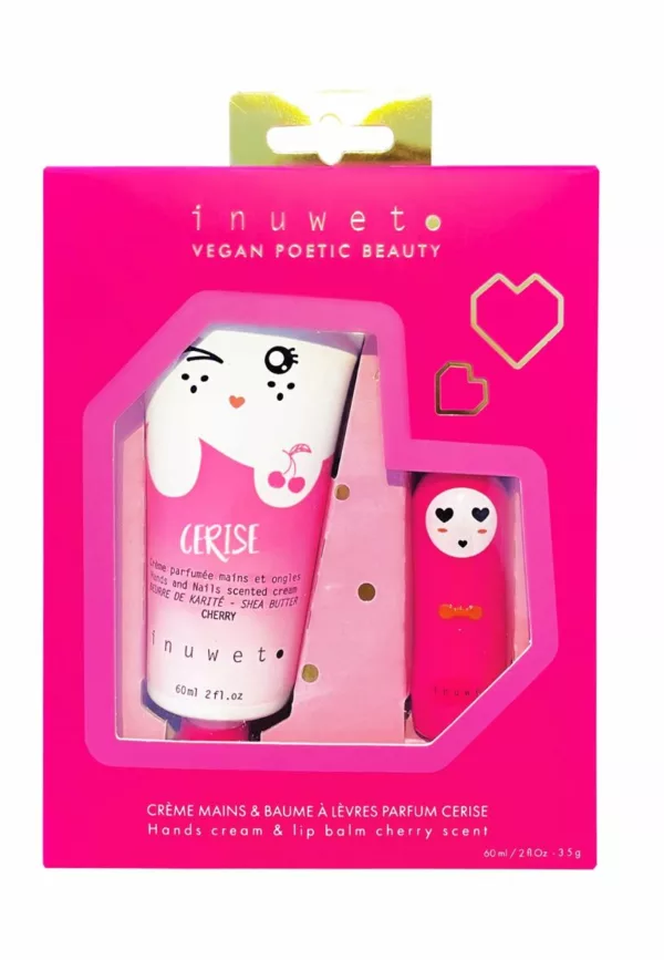 Coffret mains et baume à lèvres - Cerise - Inuwet – Image 1