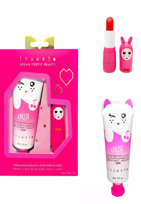 Coffret mains et baume à lèvres - Cerise - Inuwet – Image 3