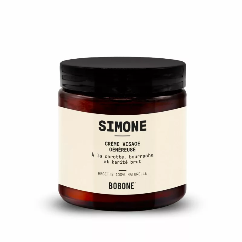 SIMONE Crème riche visage à la carotte, bourrache et karité brut