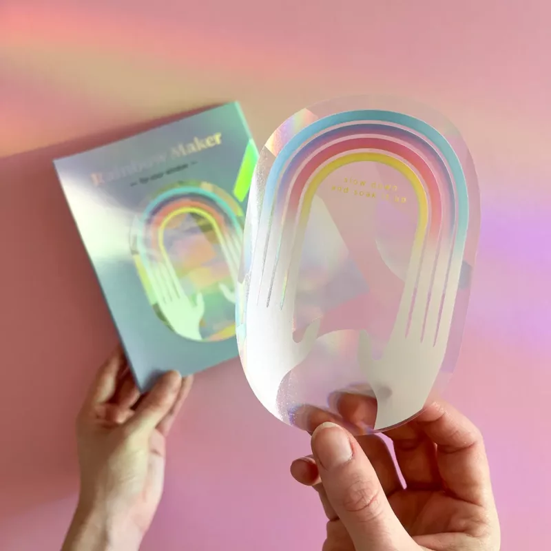 Slow down and soak it up - Sticker créateur d’arc-en-ciel