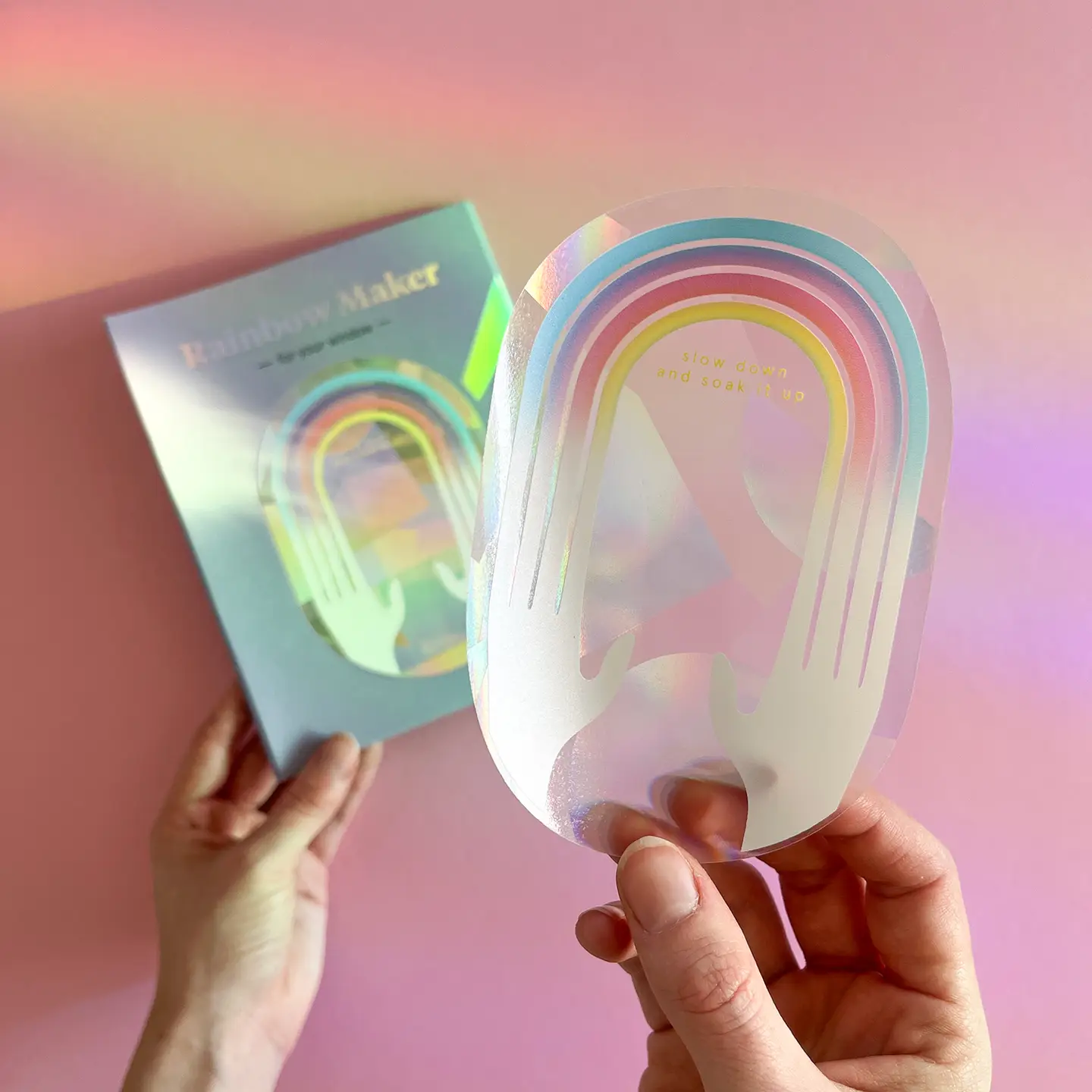 Slow down and soak it up - Sticker créateur d’arc-en-ciel – Image 1