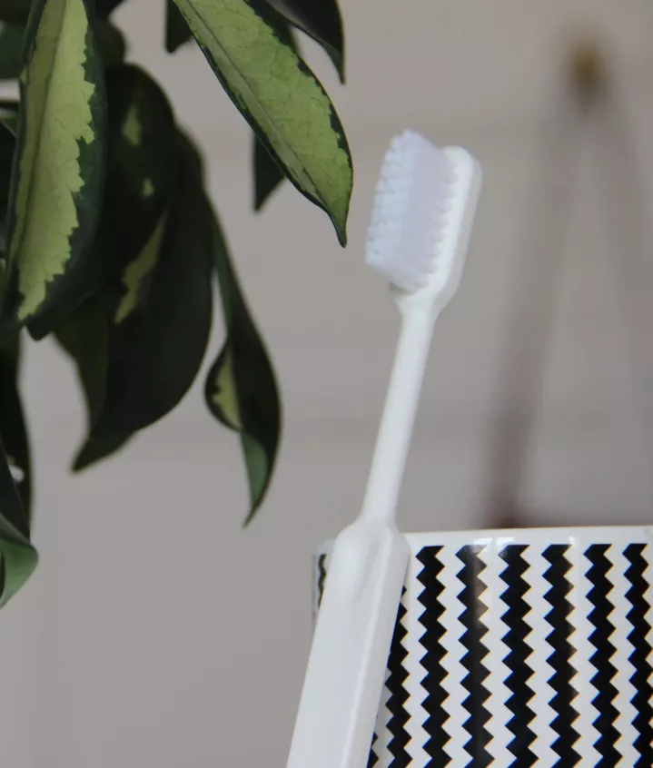 Brosse à dents rechargeable bioplastique Caliquo Blanche