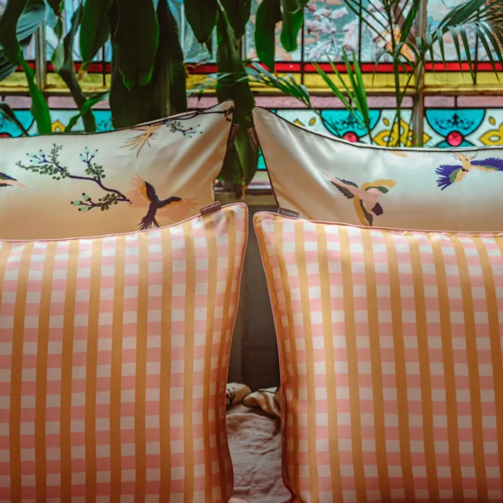 Taie oreiller en soie - Apaches Faïence