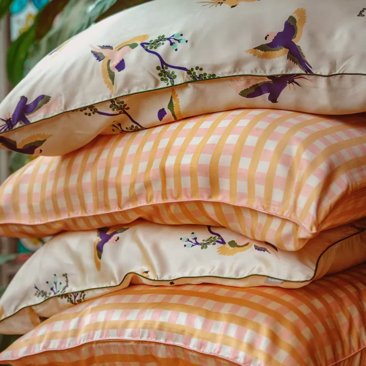 Taie oreiller en soie - Apaches Faïence