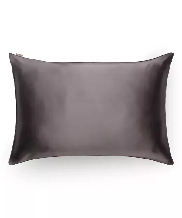 Taie oreiller en soie - Gris intense – Image 1