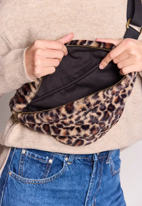 Banane Olivia - Leopard Fausse Fourrure – Image 2