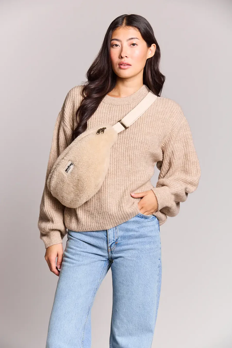 Sac Banane L Sasha - Teddy beige – Image 1