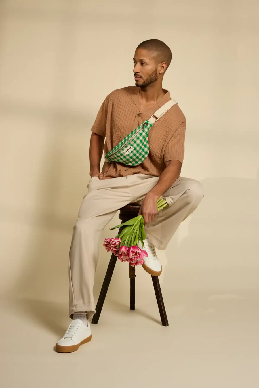 Banane Olivia - Vichy Vert – Image 1