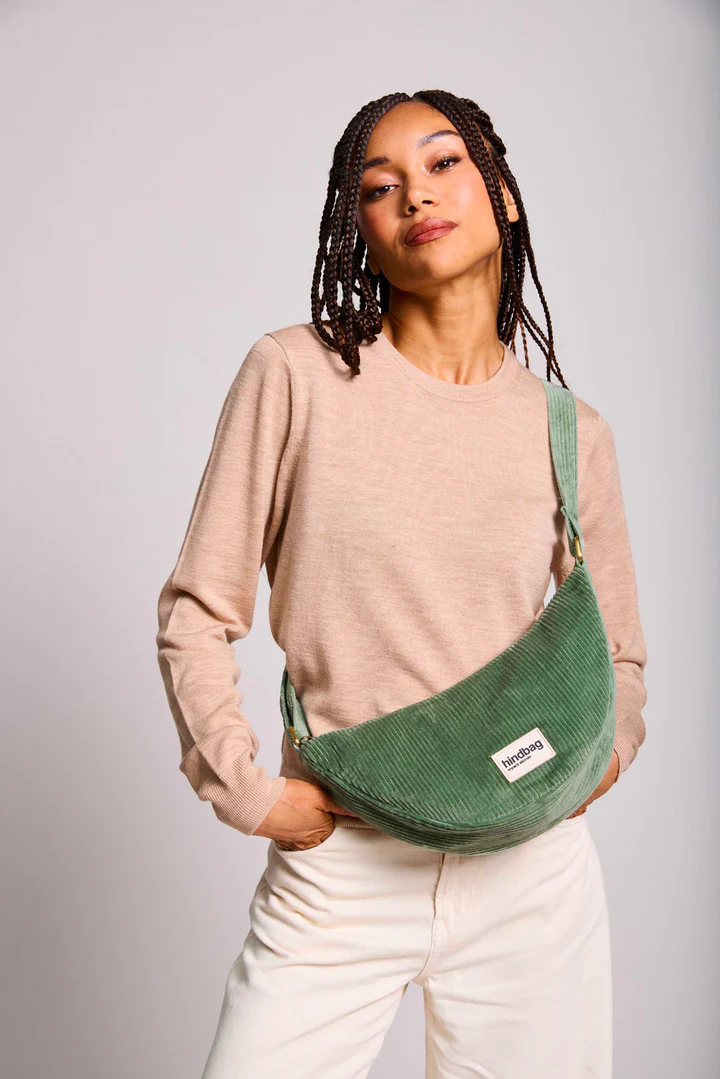 Sac banane Andrea Velours Vert d'eau