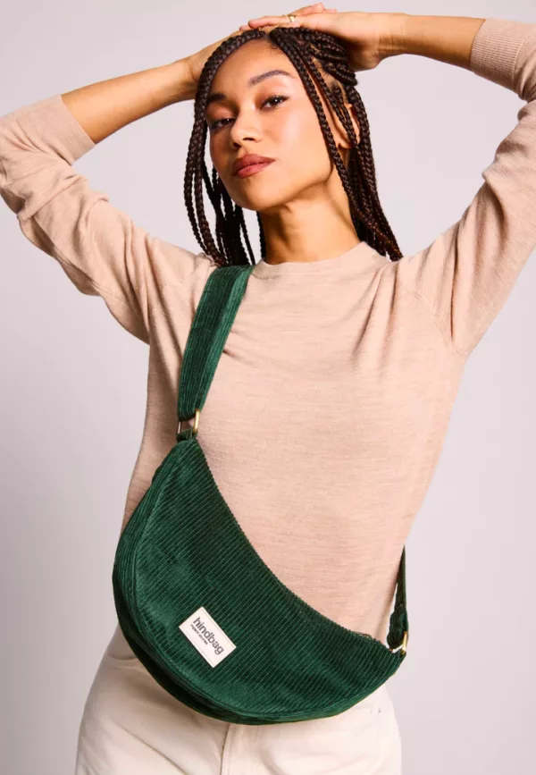 Sac banane Andrea Velours Sapin – Image 1