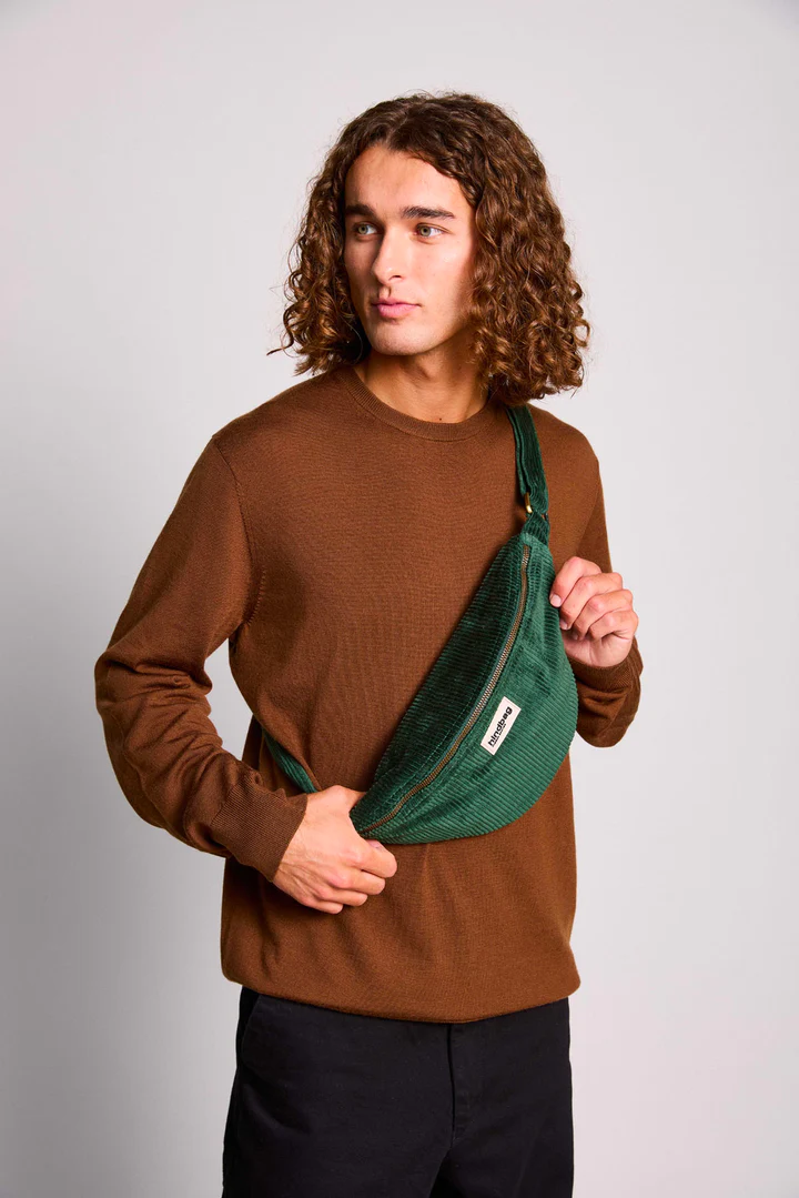 Sac banane L Sasha Velours Sapin