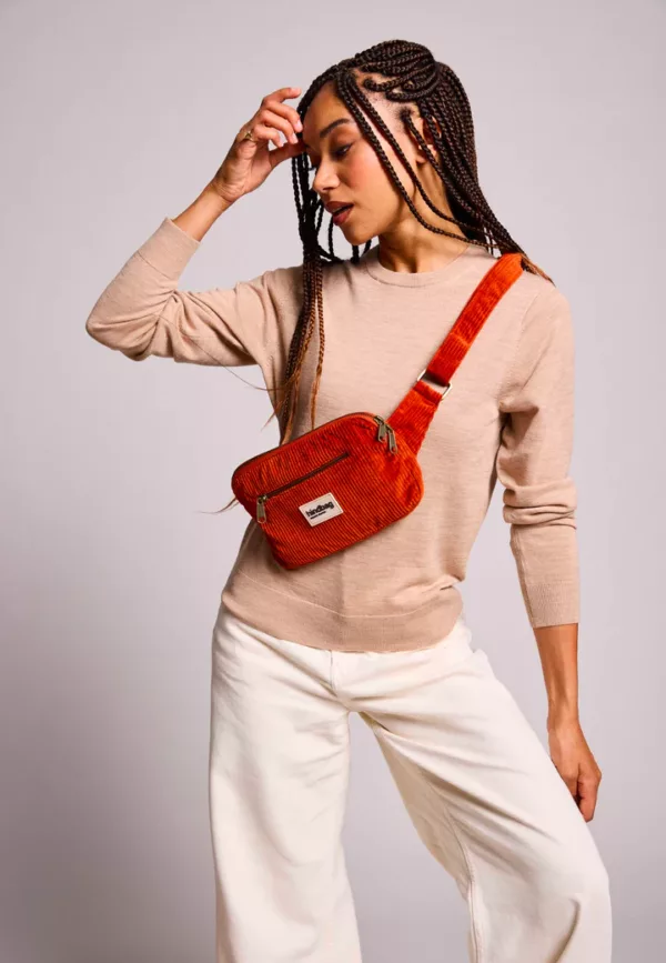 Sac banane Harry Velours Brique – Image 1