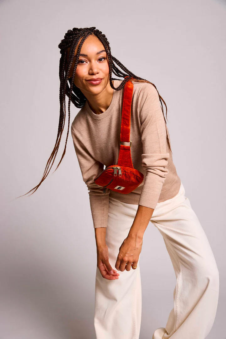 Sac banane Harry Velours Brique