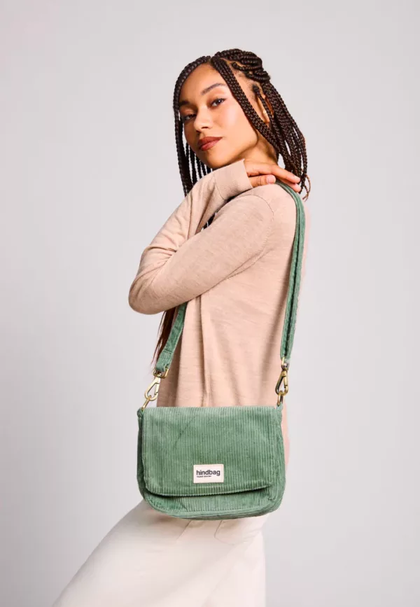 Sac à main Margault Velours - Vert d'eau – Image 1