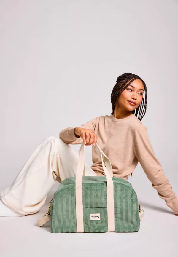 Sac bowling Charlie Velours Vert d'eau – Image 2